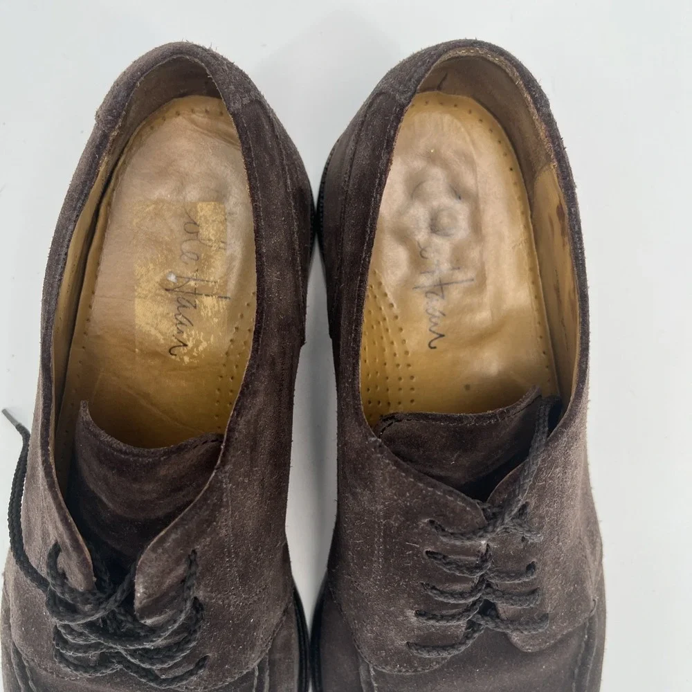 Cole Haan Mens Size 10.5 M NikeAir Brown Suede Leather Lace Up Oxford Dress Shoe